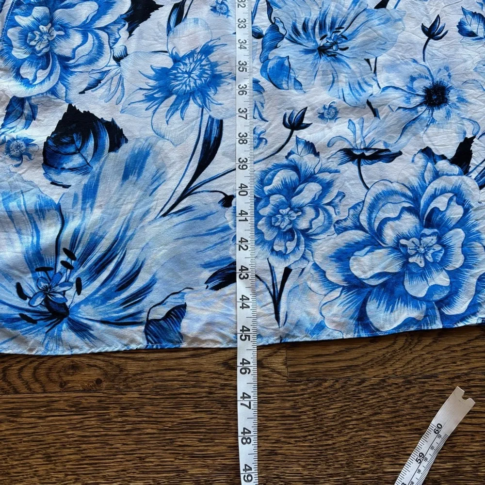 Maeve Anthropologie 4P Blue Floral Sundress | Vacation | Wedding Guest - Picture 4 of 5